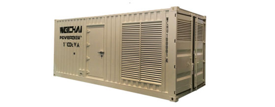 CE 인증 550 KVA-1500 KVA 저소음 / 사각형 객실 발전기 세트